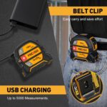 ⁦PREXISO 2-in-1 Laser Tape Measure. 135Ft Rechargeable Measurement Tool & 16Ft Measuring Movable Magnetic Hook – Pythagorean. Area. Volume. Ft/Ft+in/in/M Unit NOT Digital⁩ - الصورة ⁦8⁩