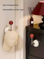 Suction Cup Back Door Hooks Side Hat Rack Closet Bathroom Entryway Hat Storage Bedroom Suction Cup Hooks(PACK OF 8) - Image 2
