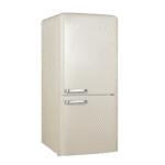 Hoover 300L Bottom Mount Retro Style Refrigerator.Total No Frost Design.Humidity Control. Electronic Control & LED Light. Silver Strip & Ice Twister.1 Year Warranty. Cream – HBR-M300-RC