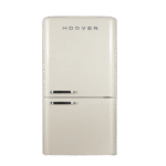 ⁦Hoover 300L Bottom Mount Retro Style Refrigerator.Total No Frost Design.Humidity Control. Electronic Control & LED Light. Silver Strip & Ice Twister.1 Year Warranty. Cream – HBR-M300-RC⁩ - الصورة ⁦5⁩
