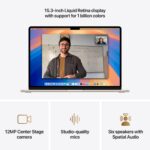 ⁦15-inch MacBook Air: Apple M4 chip with 10-core CPU and 10-core GPU. 16GB. 256GB SSD – Starlight⁩ - الصورة ⁦5⁩