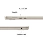 ⁦15-inch MacBook Air: Apple M4 chip with 10-core CPU and 10-core GPU. 16GB. 256GB SSD – Starlight⁩ - الصورة ⁦7⁩