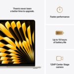 ⁦15-inch MacBook Air: Apple M4 chip with 10-core CPU and 10-core GPU. 16GB. 256GB SSD – Starlight⁩ - الصورة ⁦10⁩