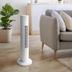 30 Oscillating Tower Fan with Touch Panel – White - Image 2