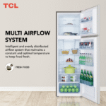 TCL Top Mount Refrigerator Inox  370L - Image 3