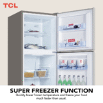 TCL Top Mount Refrigerator Inox  370L - Image 5
