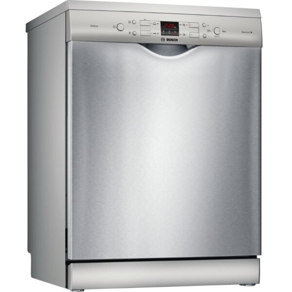 Bosch Series 4 Free-standing Dishwasher 60 cm. 13 Place Settings. 4 Programmes. EcoSilence Drive. Brushed Steel Anti Fingerprint. SMS44DI01T