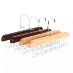 ⁦Wooden sling hangers multifunctional underwear undershirt storage artifact household solid wood hooks wave drying rack (PACK OF 20)⁩ - الصورة ⁦5⁩