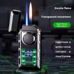 New Arc Intelligent Power Display Dual Flame Lighters Direct Punch Plus Open Flame Inflatable Lighters (PACK OF 2) - Image 2