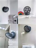 Fan rechargeable portable hovering folding circulation fan office home kitchen car desk wall dual-use - Image 3