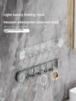 Swivel Suction Cup Ripple Row Hooks Hooks No Punch Powerful Load Bearing Bathroom Bathroom Door Wall No Trace Sticky Hooks (PACK OF 5)