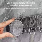 ⁦Swivel Suction Cup Ripple Row Hooks Hooks No Punch Powerful Load Bearing Bathroom Bathroom Door Wall No Trace Sticky Hooks (PACK OF 5)⁩ - الصورة ⁦3⁩