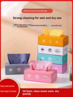 Thickened and enlarged household extractable kitchen cloth absorbent dishwashing kitchen cloth disposable lazy kitchen cloth kitchen supplies (pack of 12)