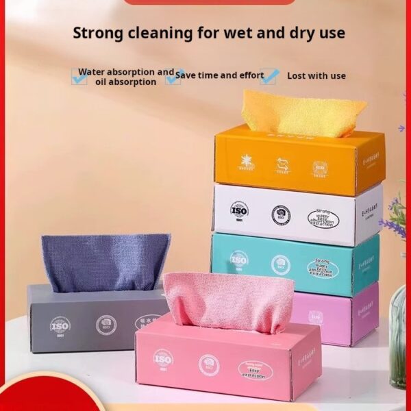 Thickened and enlarged household extractable kitchen cloth absorbent dishwashing kitchen cloth disposable lazy kitchen cloth kitchen supplies (pack of 12)