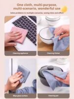 ⁦Thickened and enlarged household extractable kitchen cloth absorbent dishwashing kitchen cloth disposable lazy kitchen cloth kitchen supplies (pack of 12)⁩ - الصورة ⁦5⁩