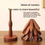 Solid wood heat insulating mat dinner mat anti-scald mat household high temperature resistant table mat pot mat coaster casserole mat Premium Sense (PACK OF 3) - Image 2