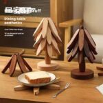 Solid wood heat insulating mat dinner mat anti-scald mat household high temperature resistant table mat pot mat coaster casserole mat Premium Sense (PACK OF 3) - Image 5